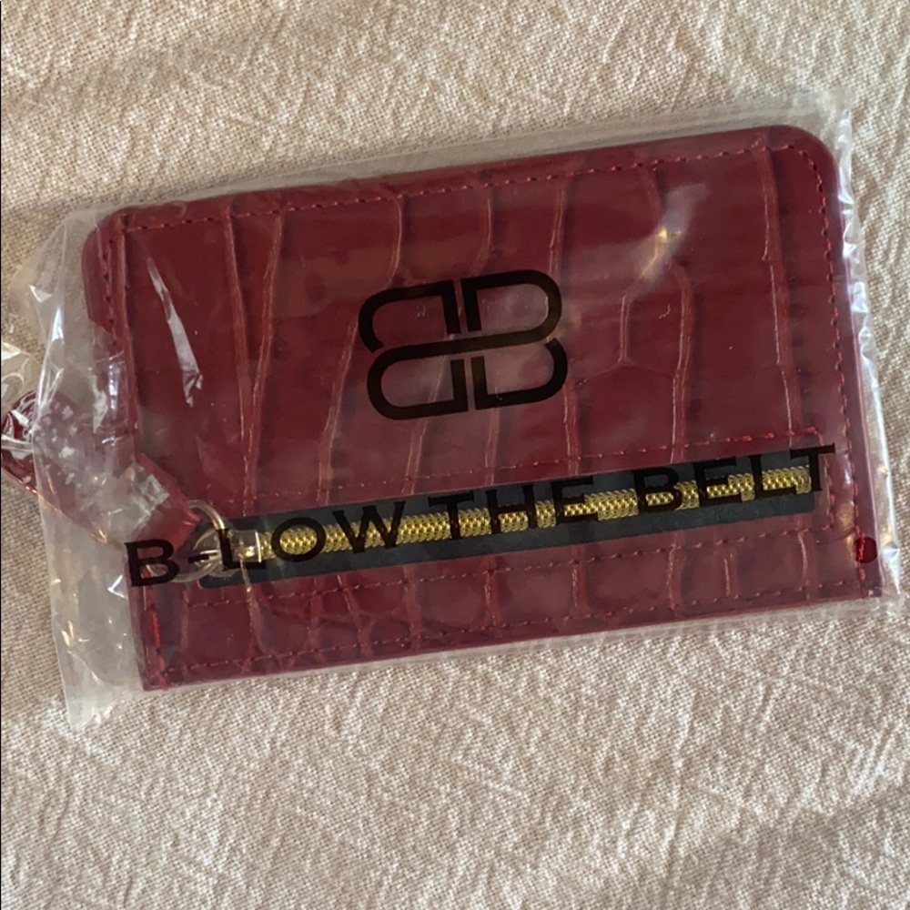 B-low the belt croc card case